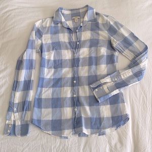 J. Crew buffalo plaid button down blouse
